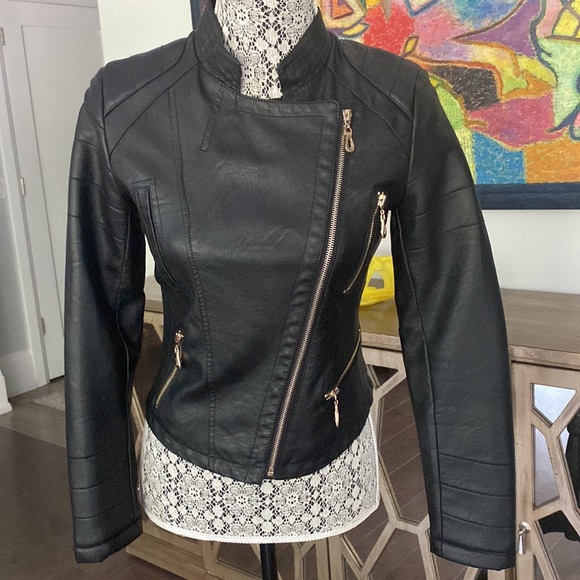 Faux Leather Moto Jacket - Picture 2 of 7